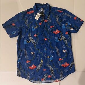 Disney Pixar Toy Story Pizza Planet Button Down M